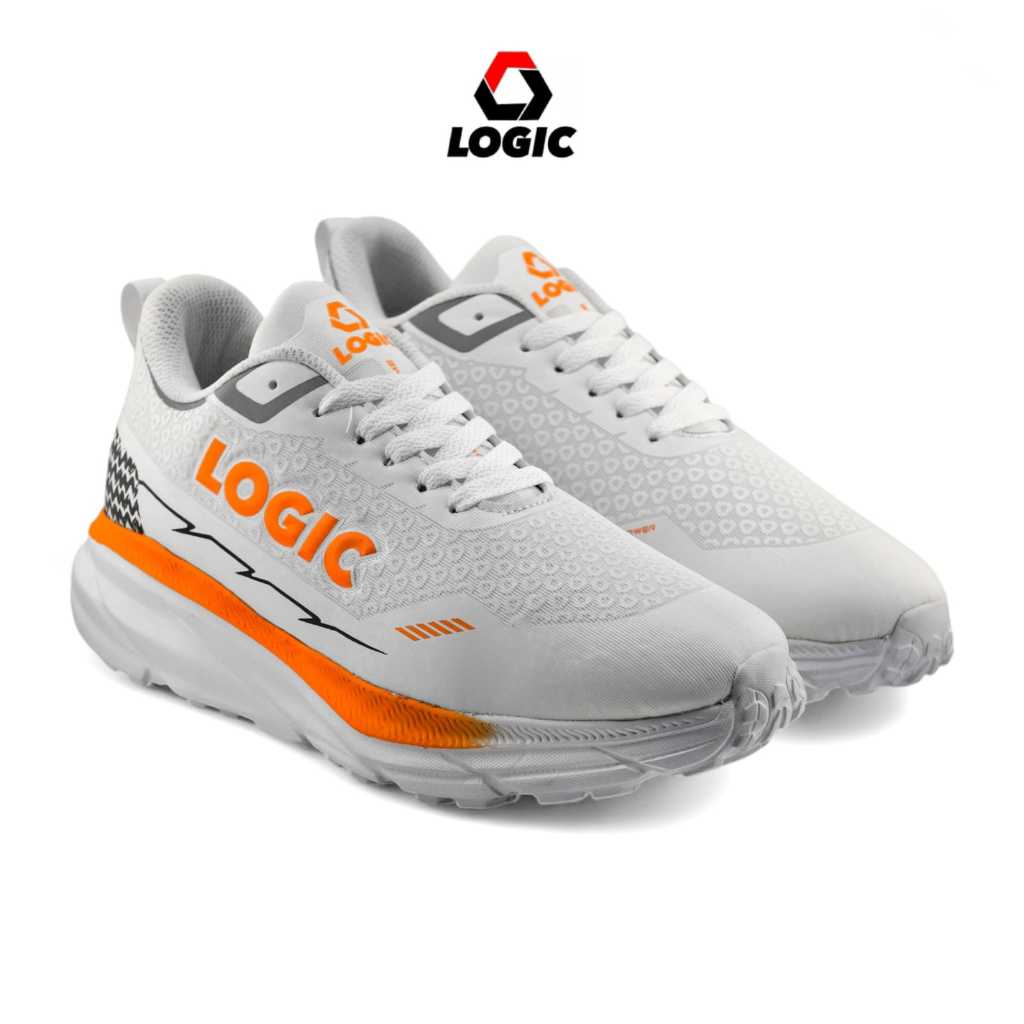 Logic - รองเท้าวิ่งเทรลผู้ชาย Unisex อินเทรนด์ | ส้มขาว Klassy