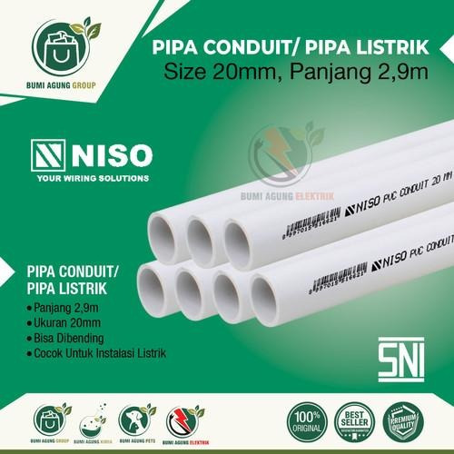 20MM ELECTRIC PIPE NISO/JAWARA 2.9M / CUT 2