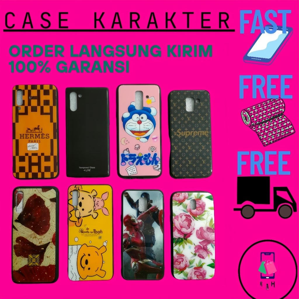 Softcase Silicone Case Character Motif Viral Samsung a7 a6 a6+ a50 a30s s9 Redmi note5 note5a 5a 6x 