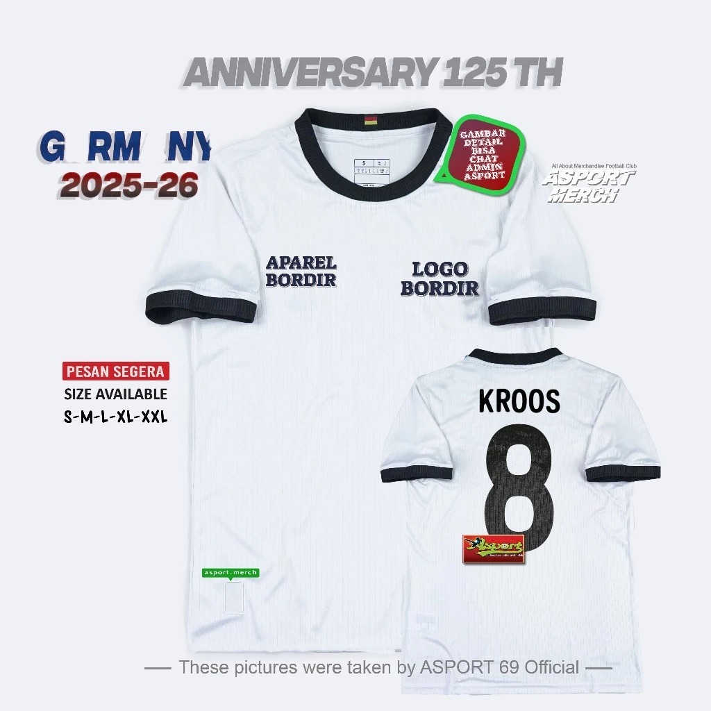 J3RM4N เสื้อฟุตบอล 125 ปีครบรอบ 2025 2026 J3RM4N พิเศษ ANNIV JERSEY 125th 25 26