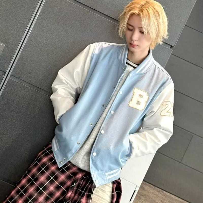 LOKAL Local Cool Varsity สไตล์เกาหลีขนาดใหญ่ (S - 6XL) BOY NEXT DOOR B 22 เสื้อแจ็คเก็ต Bomber KPop 