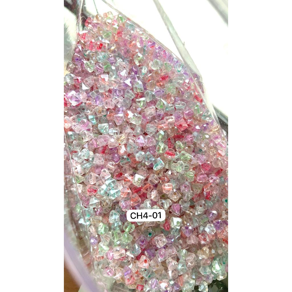 4MM HEART GLASS CZECH / RAINBOW HEART CZECH / HEART CRYSTAL / HEART CZECH / HEART CZECH BEAD / HEART