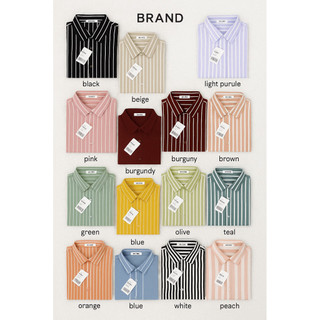 Kemeja salur wanita free paper bag