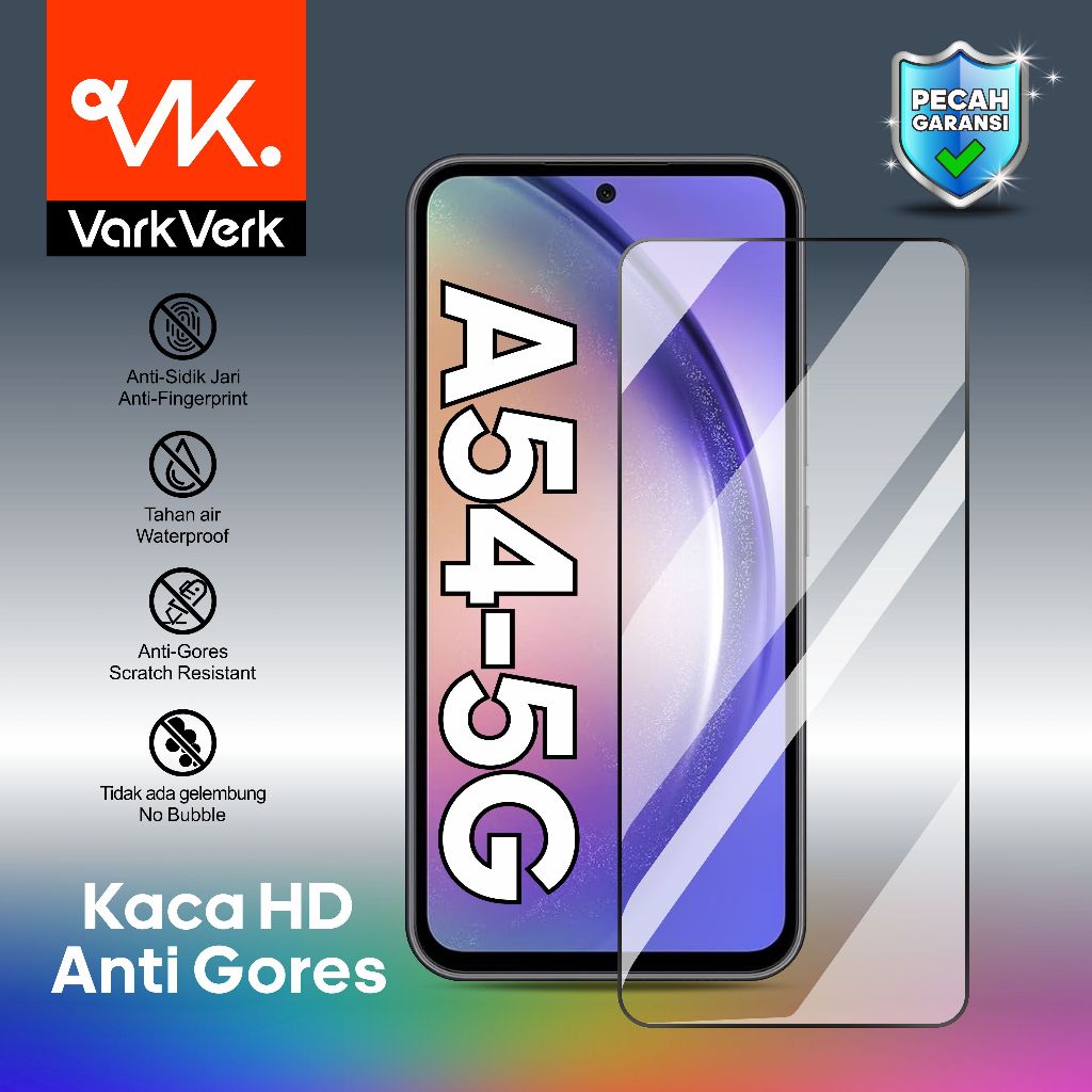 VarkVerk HD กระจกนิรภัยสําหรับ Samsung A54 5G Anti-Scratch สําหรับ Samsung A54 5G HD หน้าจอฟิล์มแก้ว