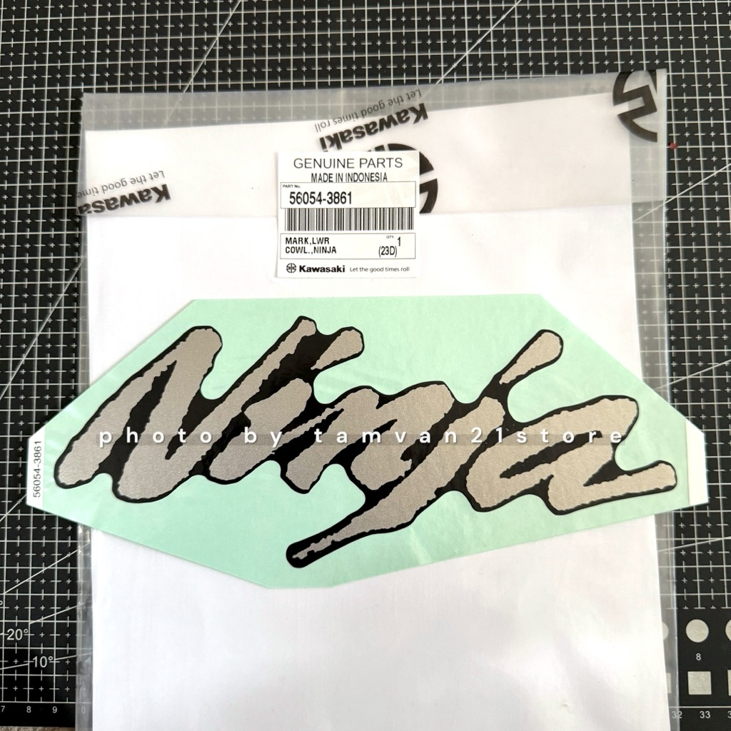 ต้นฉบับ NINJA ZX-25R ZX25R สีดํา SILVER FAIRING สติ๊กเกอร์ EMBLEM