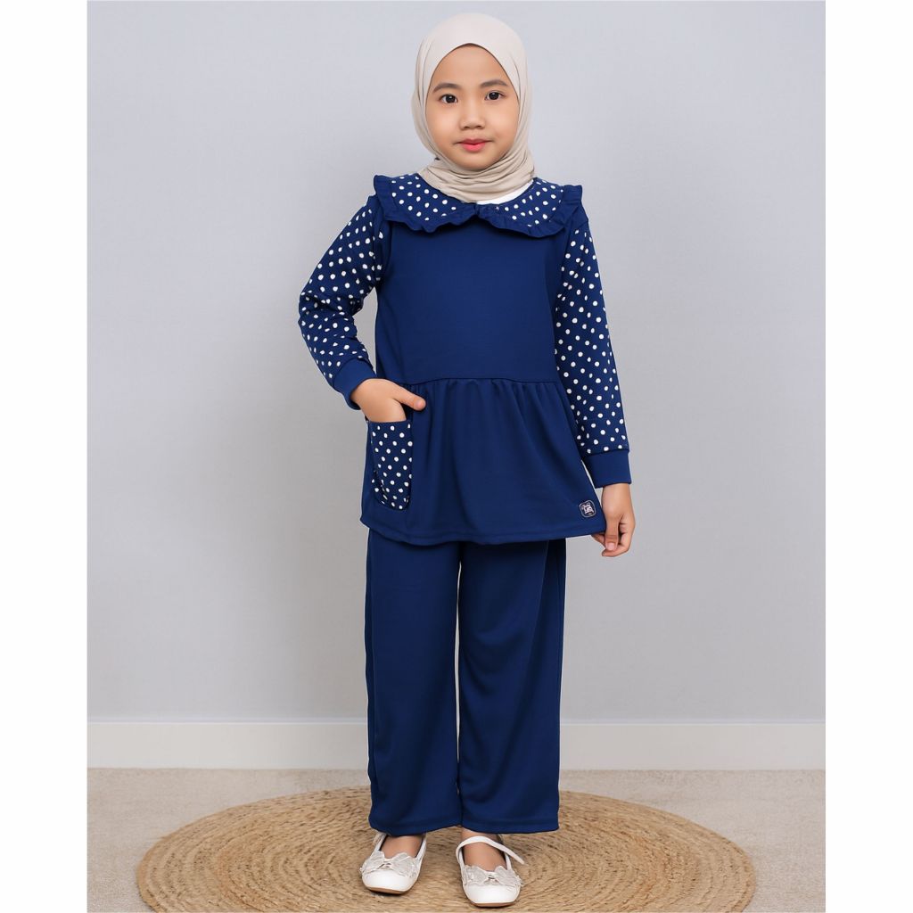 CKids ชุดสูทเด็กผู้หญิง Hana Daily Wear Polkadot Shaliha