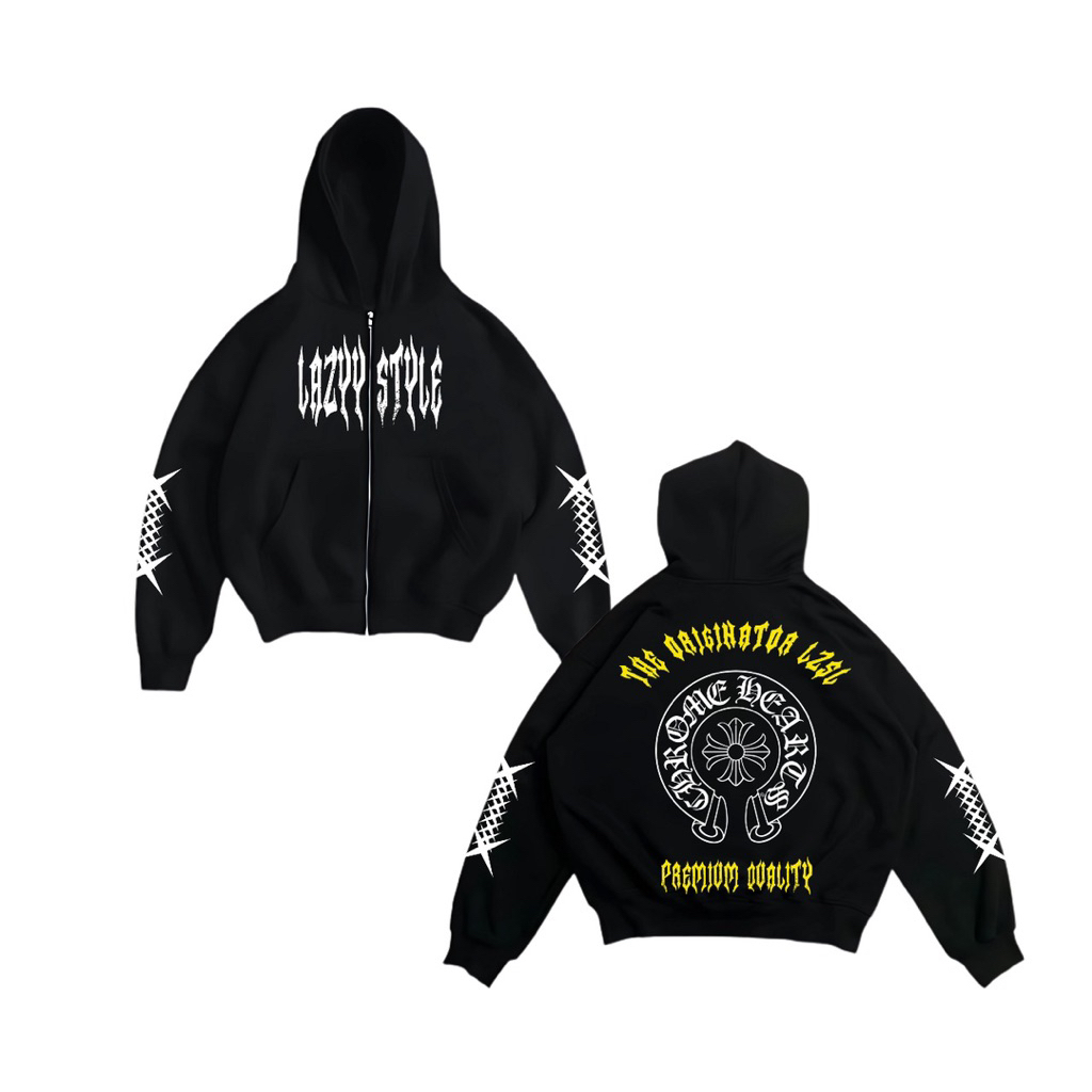 LS LS LS LS LS LS LS | HOODIE BOXY ZIPPER OVERSIZE 300gsm | ชแลมส์