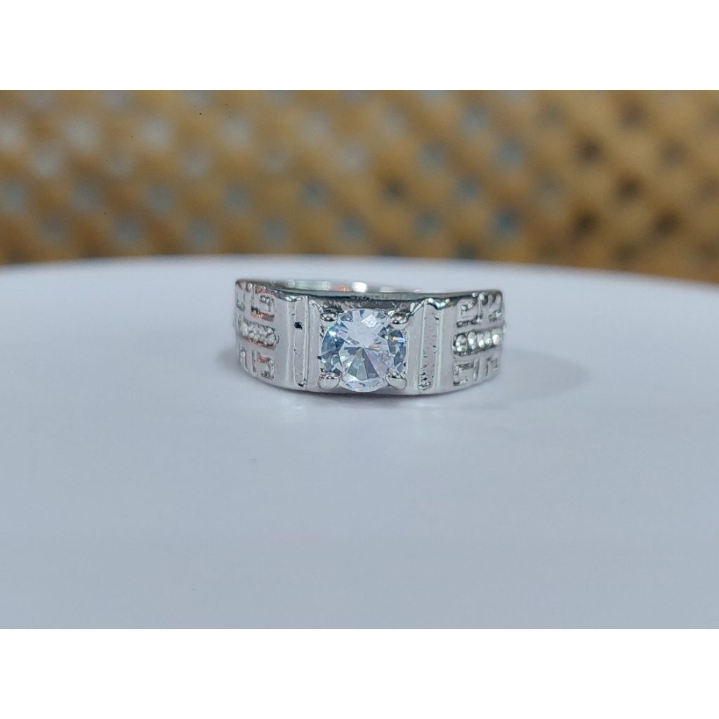 OLYMPUS. MOSSANATE 1 CARAT DIAMOND SILVER RING. ผู้ชายและผู้หญิง. GRA CERTIFIED. GRA ต้นฉบับ