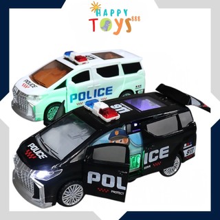 HAPPYTOYS.888 #C86 Mainan Mobil Polisi Simulasi Dengan Music dan Lampu dapat Membuka Pintu