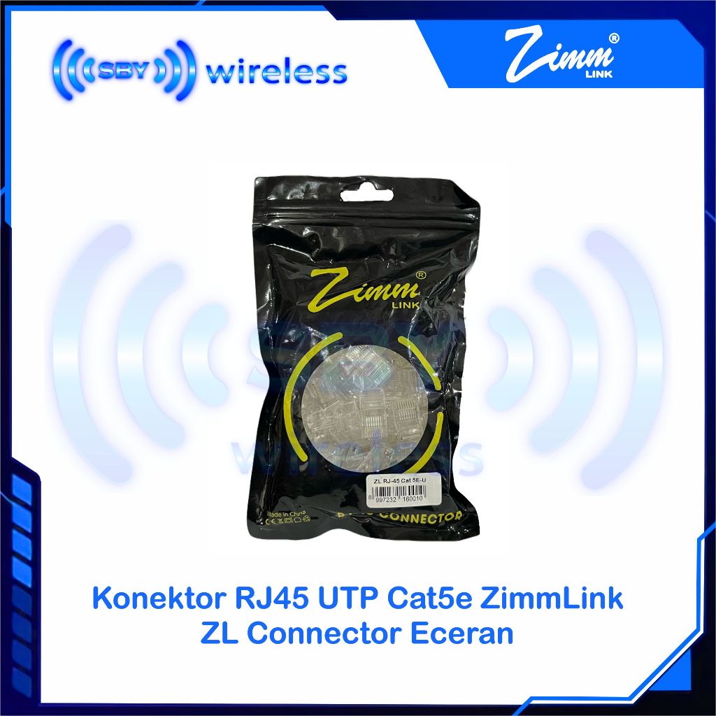 ZimmLink Cat5e CAT 5e RJ45 UTP Connector - ZL Connector ขายปลีก