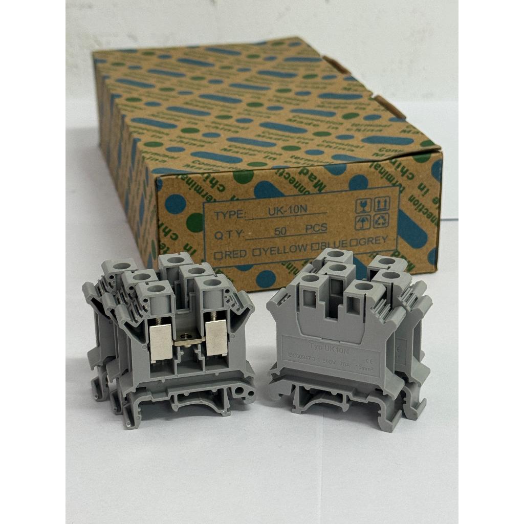 เทอร์มินอลบล็อก Din Rail UK10N / UK-10N 800V 76A