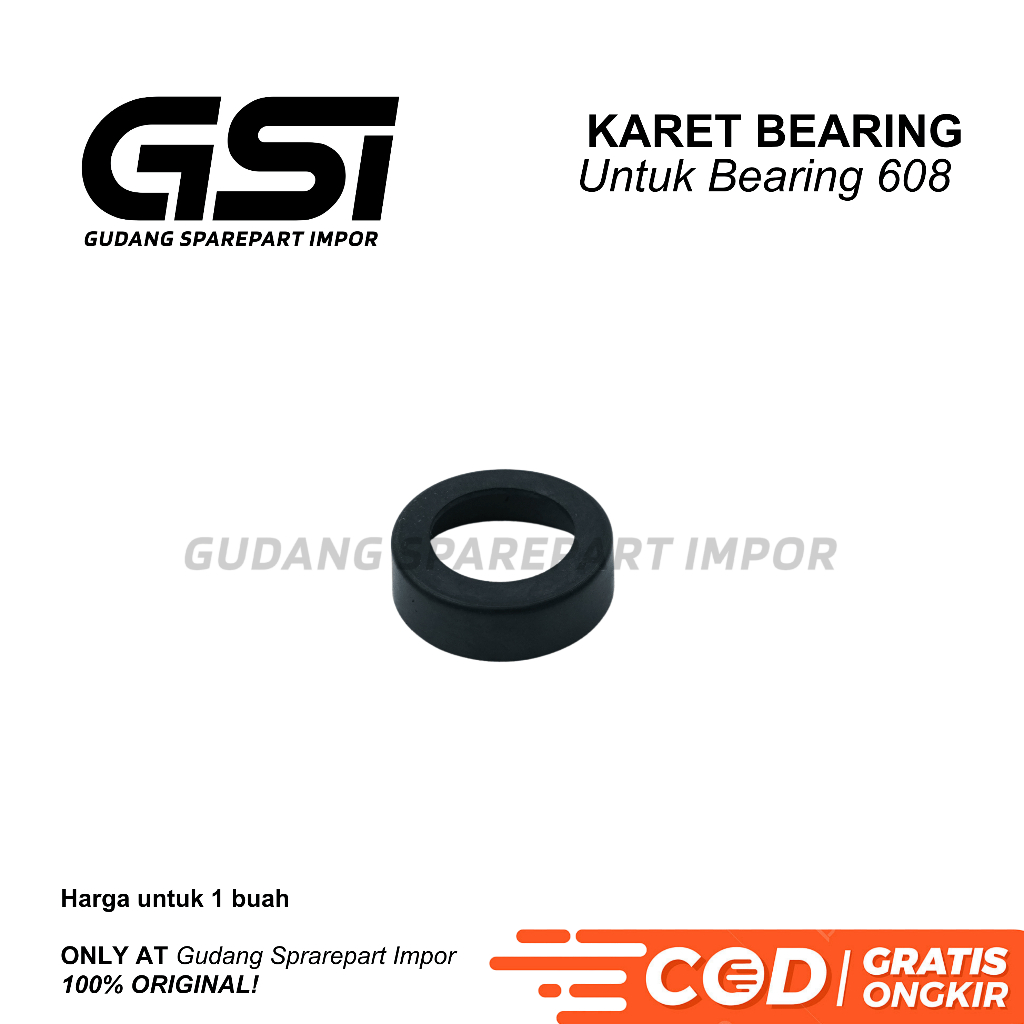 BULL Rubber Bearing 608 Plain Model / 608 Bearing Rubber / Rubber Bearing Laker