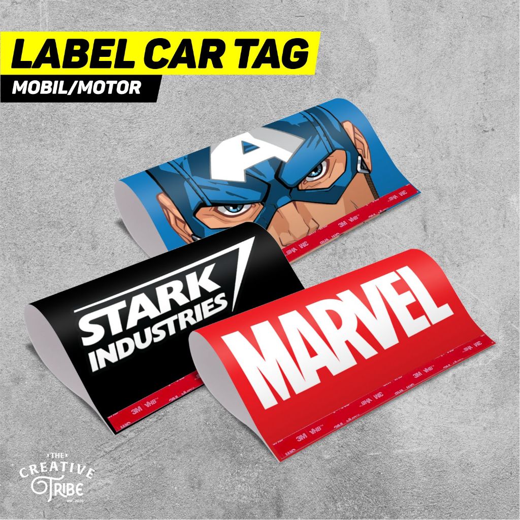 ป้ายแท็กรถยนต์ Marvel - Iron Man Trunk Door Cover Variation - Viral Lego Motorcycle Car Electric Bike Sticker Decorative