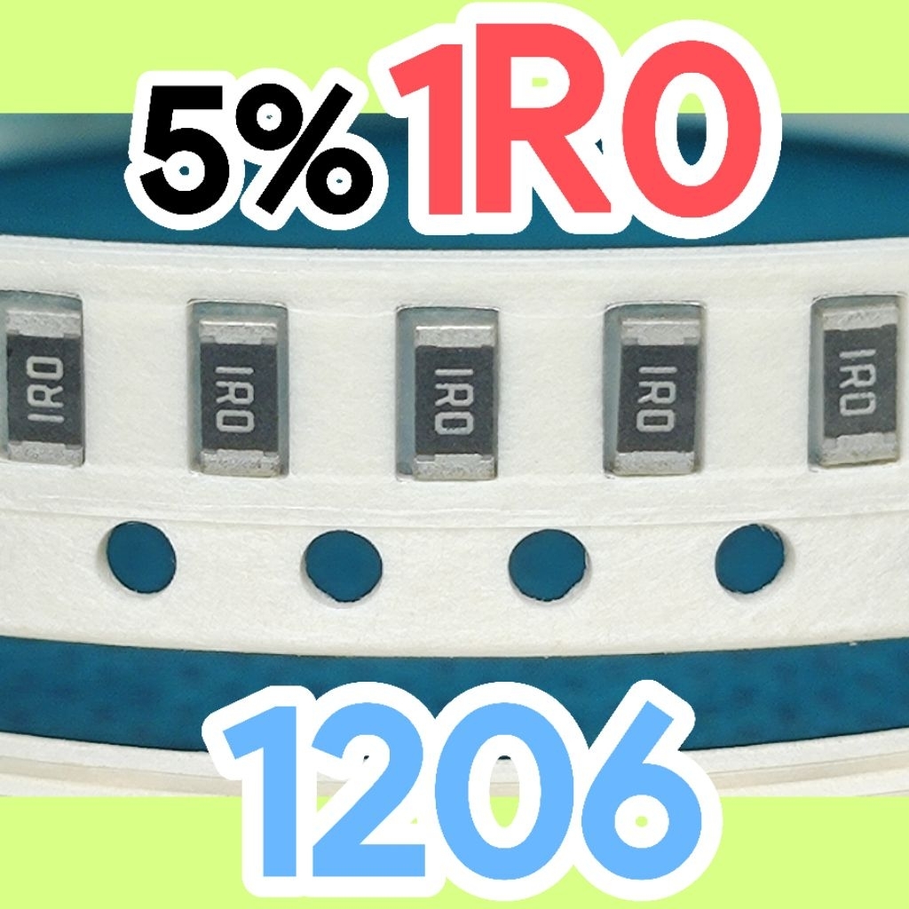 10 ชิ้น ตัวต้านทานชิป smd 1R0 1R 5% ขนาด 1206 3216 1ohm 1 โอห์ม 1.0 โอห์ม