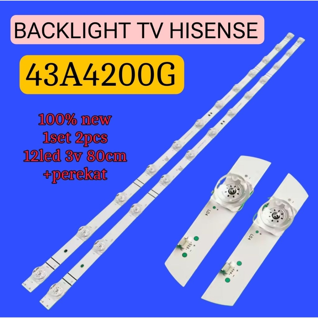 HISENSE ทีวี LED BACKLIGHT 43A4200G 43A200 43E4F 12LED