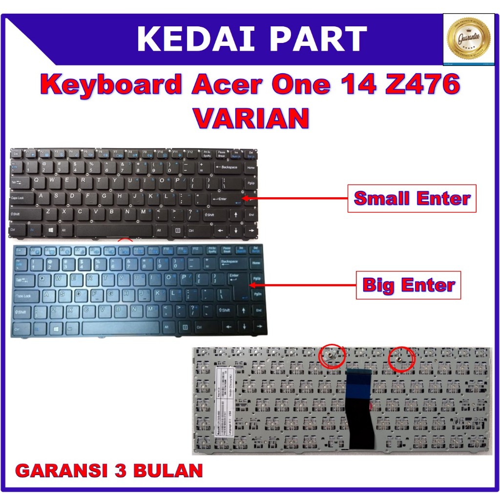 Acer One 14 Z476 Z2-475 Z2-485 W940TU คีย์บอร์ด Big Enter Frame