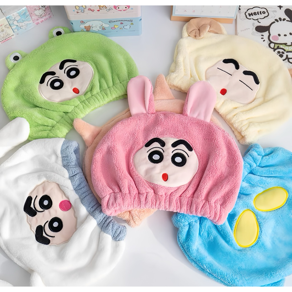 Crayon ShinChan Shampoo Towel Hair Towel / Sinchan Hair Drying Towel Sinchan Head Towel