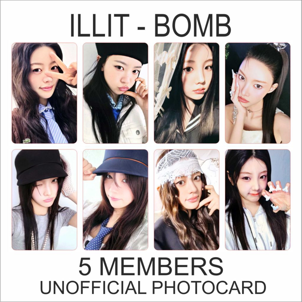 (สามารถเป็นซ้ายของคุณ) ILLIT BOMB Wonhee Moka Minju Photocard Kpop