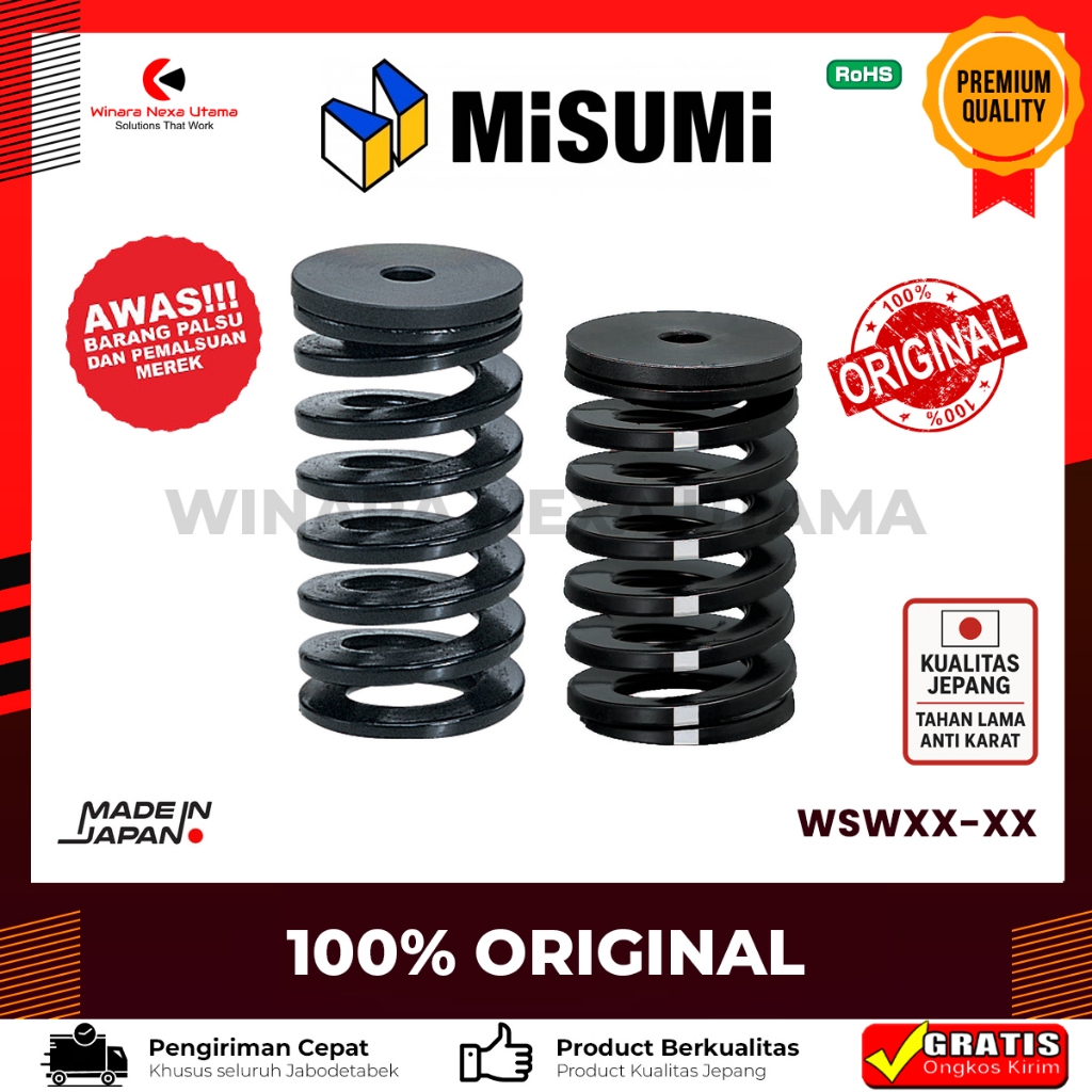 ต้นฉบับญี่ปุ่น WSW Black Misumi Flat Spring - ต้นฉบับญี่ปุ่น WSW Series Black Misumi Spring