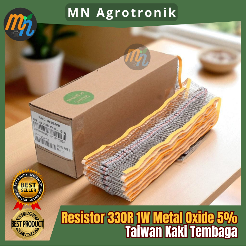 X10 Resistor 330R 330 Ohm 1W Metal Oxide 5% Original Copper Feet