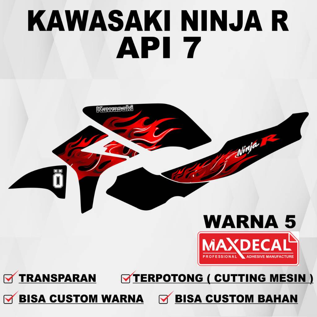 Ninja R api 7 Striping Sticker / Ninja R api 7 Striping Decal Sticker