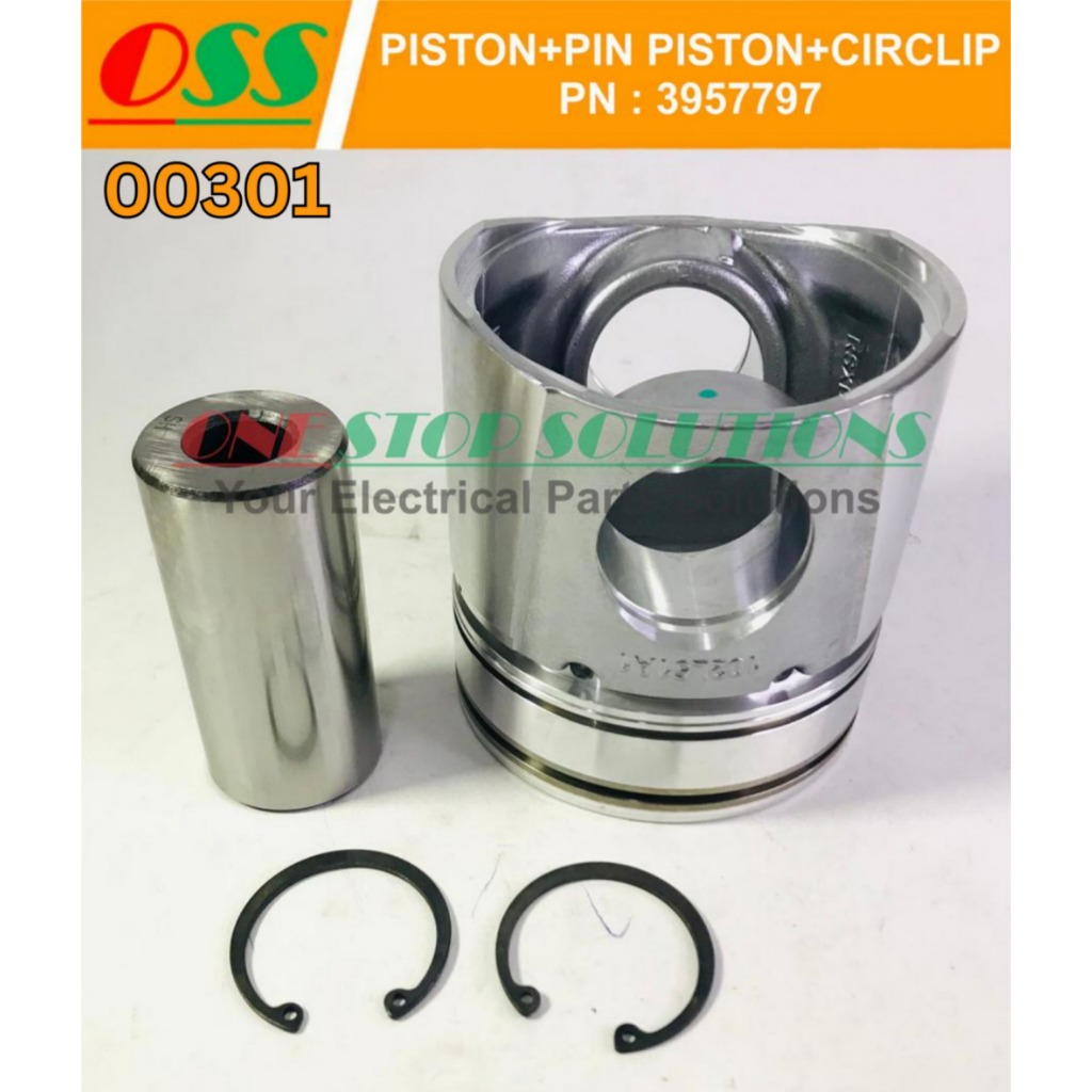 PISTON + PISTON PINISTON 3934047+ CIRCLIP 3920691 สําหรับ CUMMINS 4BTA 3.9 G-2 PN 3957795