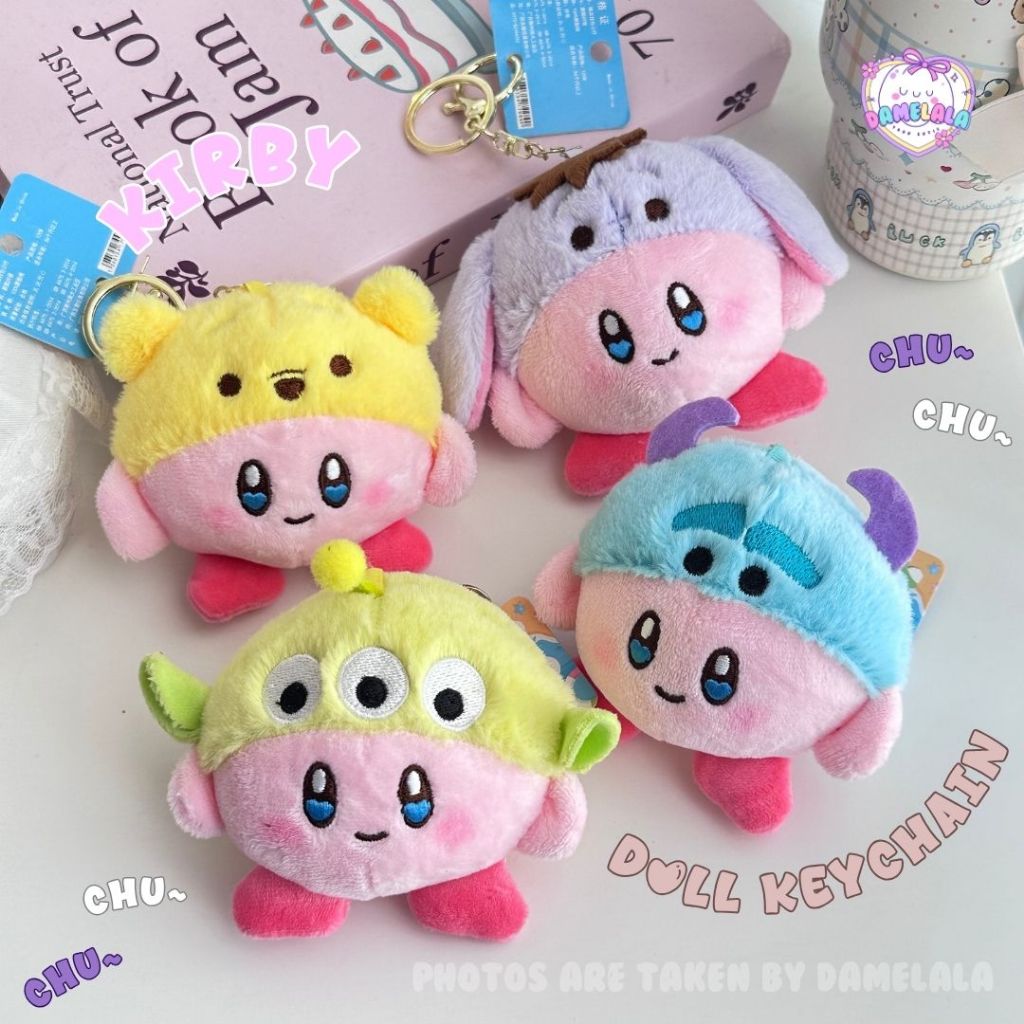 GANTUNGAN [ DASMELA ] พวงกุญแจตุ๊กตา Kirby Monster Eeyore Pooh Alien พวงกุญแจตุ๊กตาตุ๊กตาน่ารัก