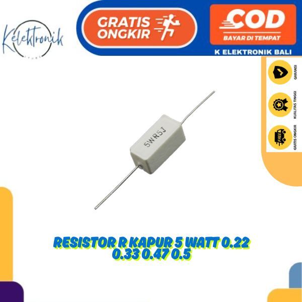 RESISTOR R CHALK 5 วัตต์ 0.22 0.33 0.47 0.5