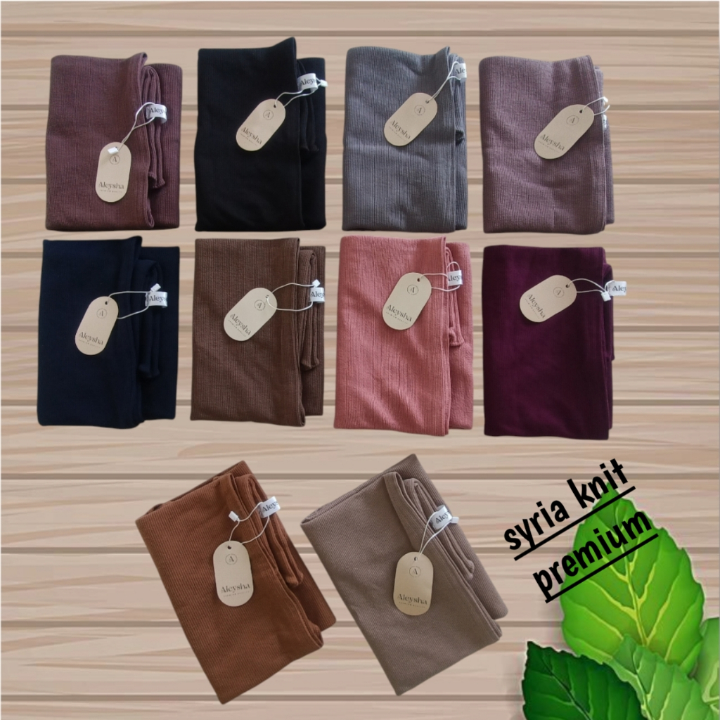 Bergo Syria Knit Premium L / Instant Hijab Syria L Premium