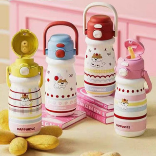 TUMBLER HANDLE 520ML STAINLESS 316 TAHAN 12 JAM/ BOTOL MINUM STAINLESS BPA FREE MOTIF 2 CARA MINUM
