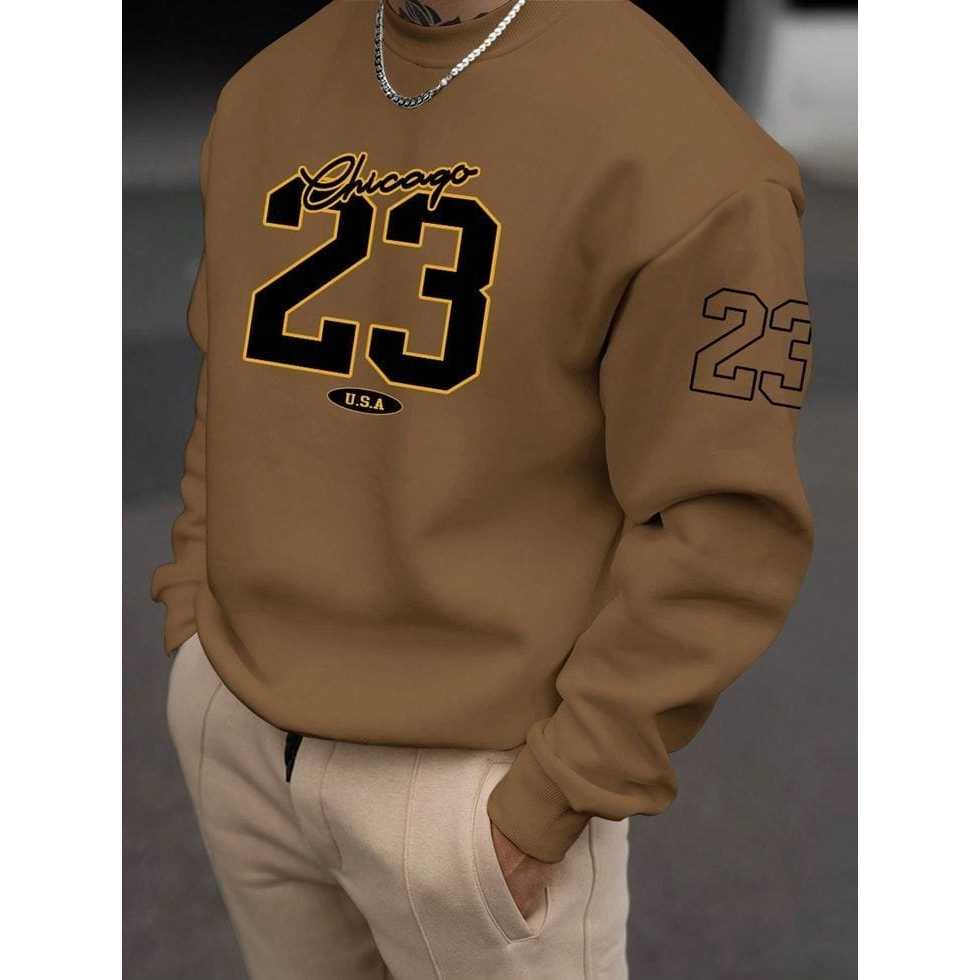 Twenty Three Sweater Flecee Premium Thick Long Sleeve / Imported Crewneck Mens Top