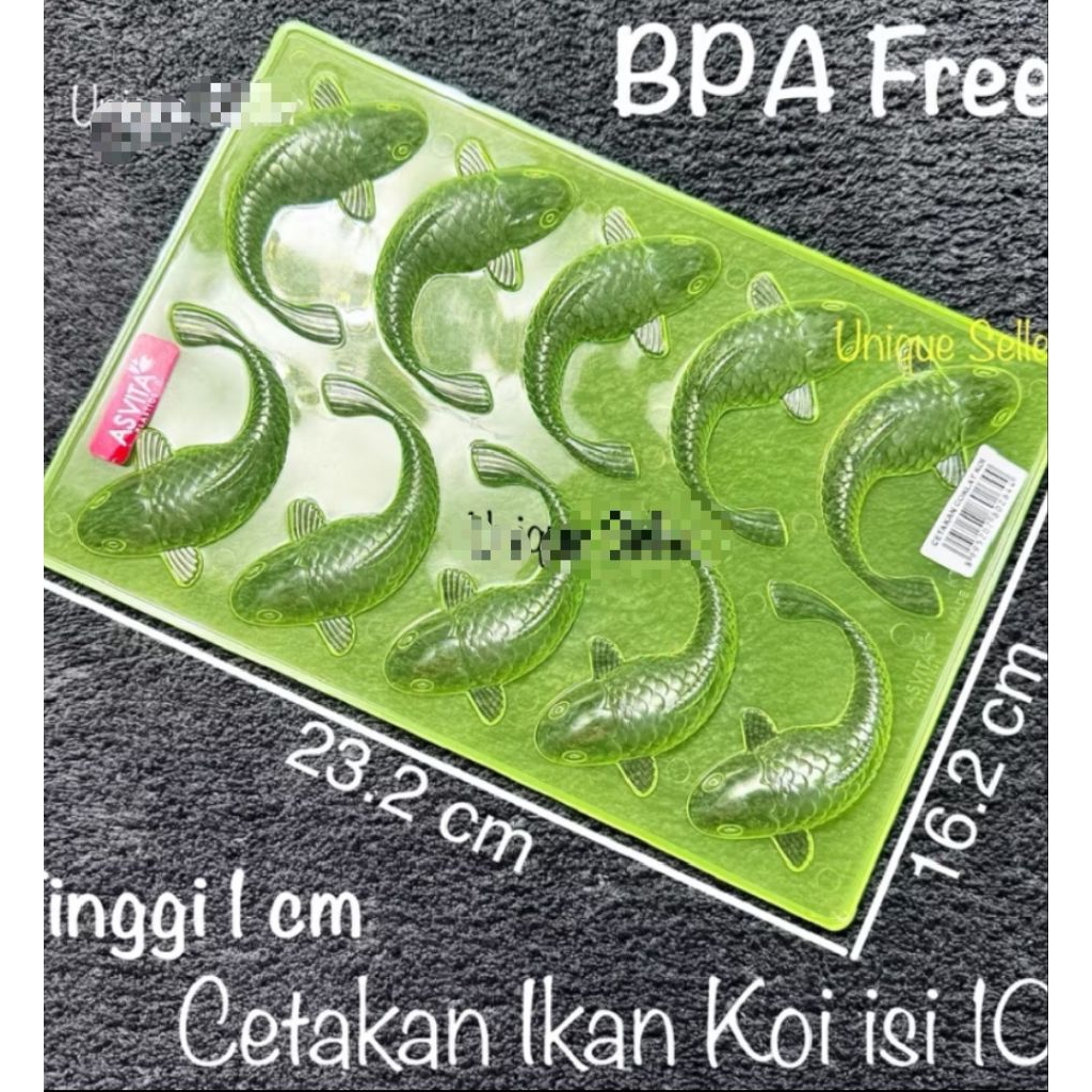 Koi Motif Jelly Cake Mold 10 Fish