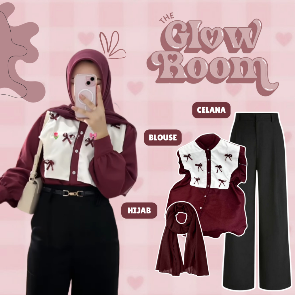 ชุดเดียวสําหรับผู้หญิงยุคใหม่|ชุดสตรีทแวร์|3 in 1 (เสื้อสตรี, Culottes, Bella square) -LU192
