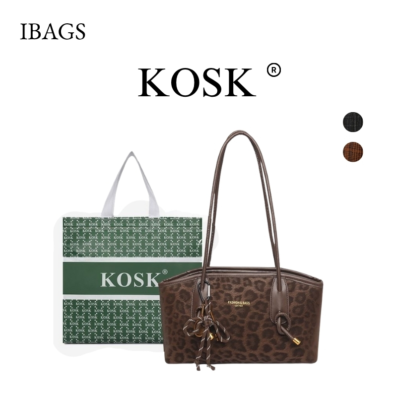 [IBAGS] KOSK Brand Fashion Womens Shoulder Bag Shoulder Bag Leopard Pattern Premium Trend 18055