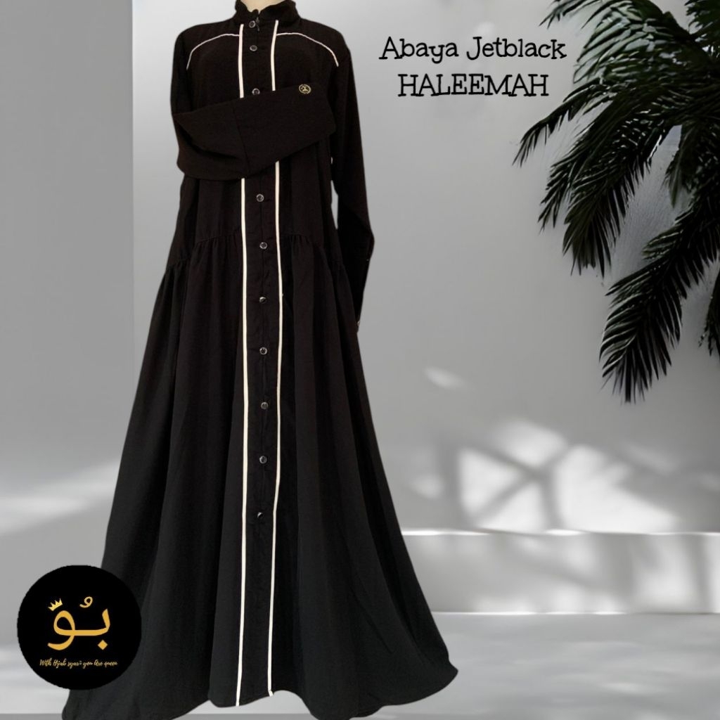 Rien- Abaya Jetblack HALEEMAH สีขาวรายการซ้อน joke one ผู้หญิงมุสลิม