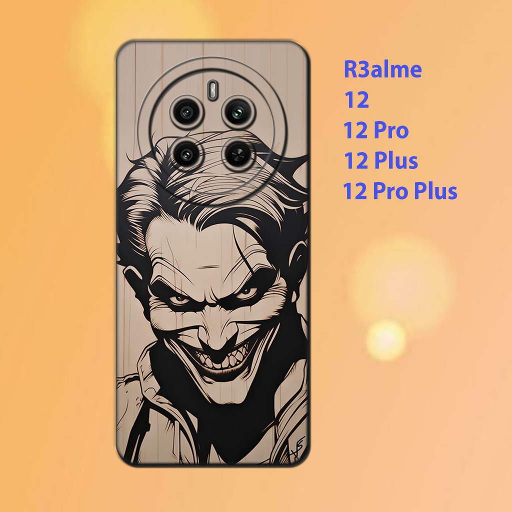 เคส realme 12, Realme 12 Pro, Realme 12 Plus, Realme 12 Pro Plus - ฐานซิลิโคน, สีดํายืดหยุ่น