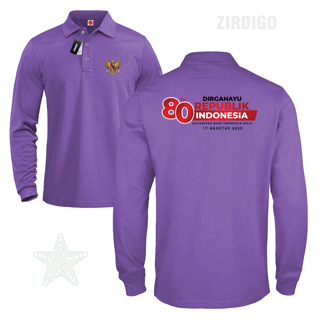 Zirdigo - Polo Collar Hut RI 80 Th 001 x Garuda Debe เสื้อโปโลแขนยาว Unisex