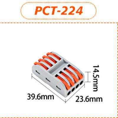 Quick Cable Connector Push-In Terminal Block 2x4 Pin PCT224 PCT-224