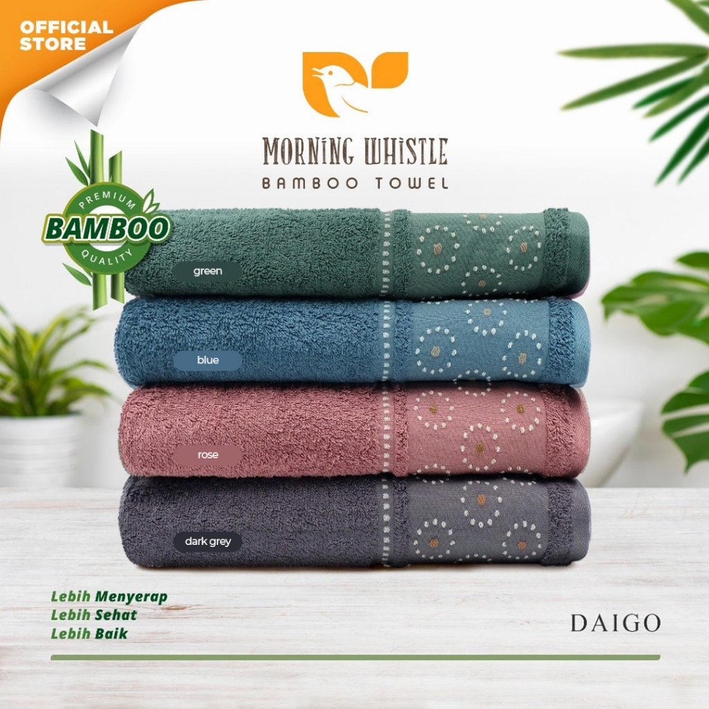 MORNING WHISTLE DAIGO BAMBOO ผ้าเช็ดตัว / ผ้าเช็ดตัว / อุปกรณ์อาบน้ํา / Gramasi Cotton Bamboo Towel 
