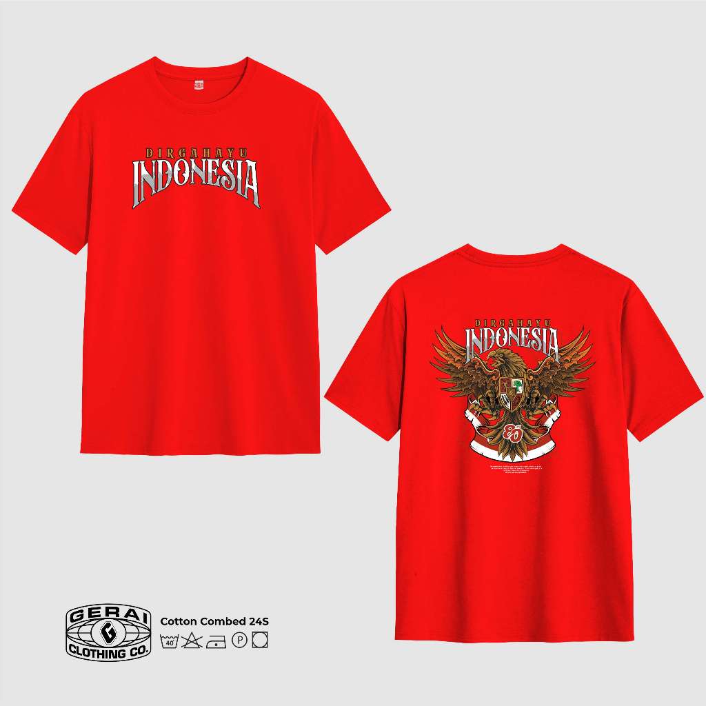 เสื้อยืด dirgahayu pancasila distro ของอินโดนีเซีย / เสื้อ กระท่อม ri V4