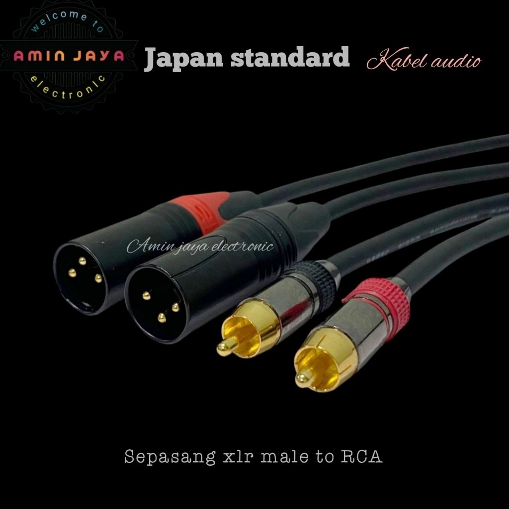 สาย xlr ตัวผู้เป็น RCA คุณภาพคู่ / คู่ตัวผู้ rca เป็น canon