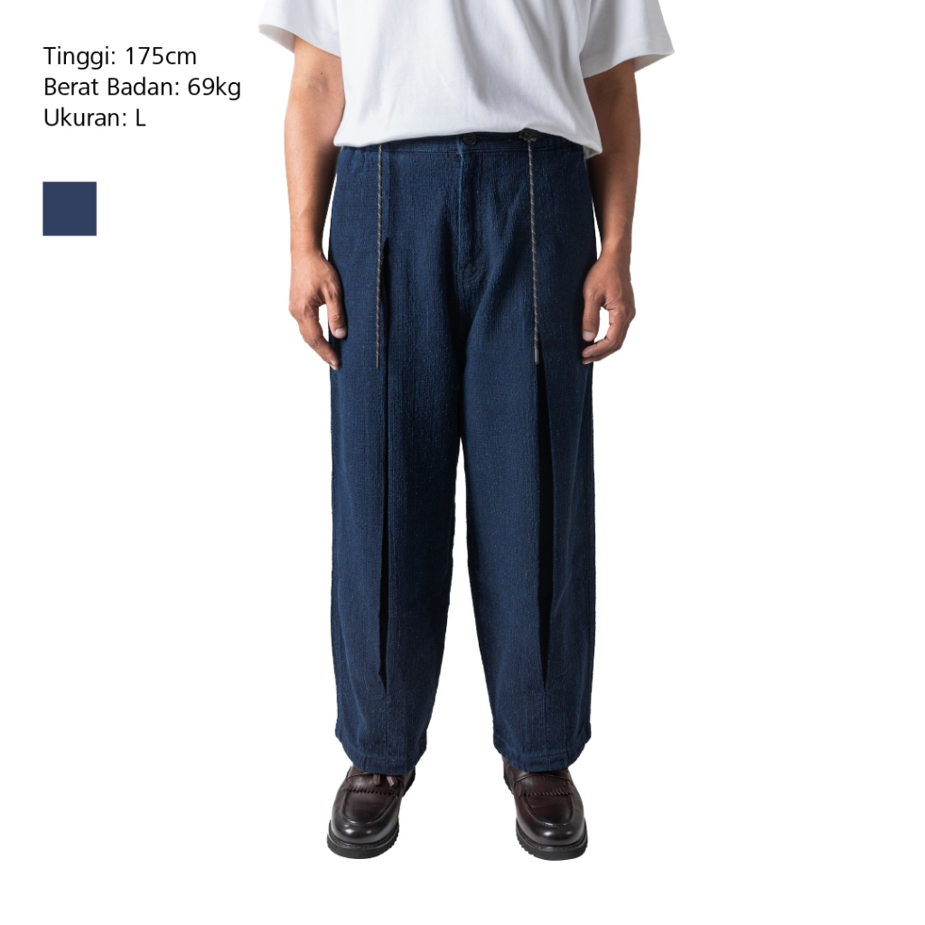 Bodypack Tova Pants Wide Pants Stylish Wide Baggy Pants - สีกรมท่า