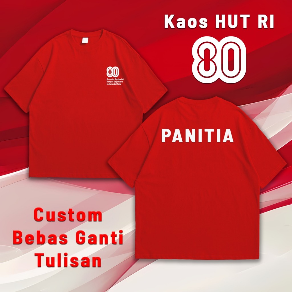 CUSTOM CLOTHES INDEPENDENCE ANNIVERSARY 17 AUGUST // 80TH ANNIVERSARY CLOTHES// COOL DISTRO CLOTHES/