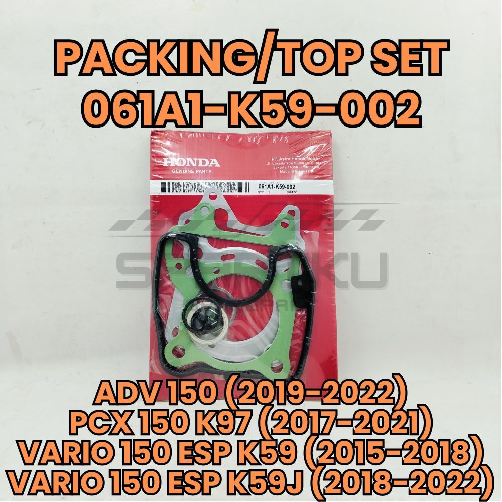 [061A1-K59-0082] GASKET KIT ONLY TOP SET PACKING ORIGINAL HONDA ADV 150 PCX 150 VARIO 150 K59 K59J