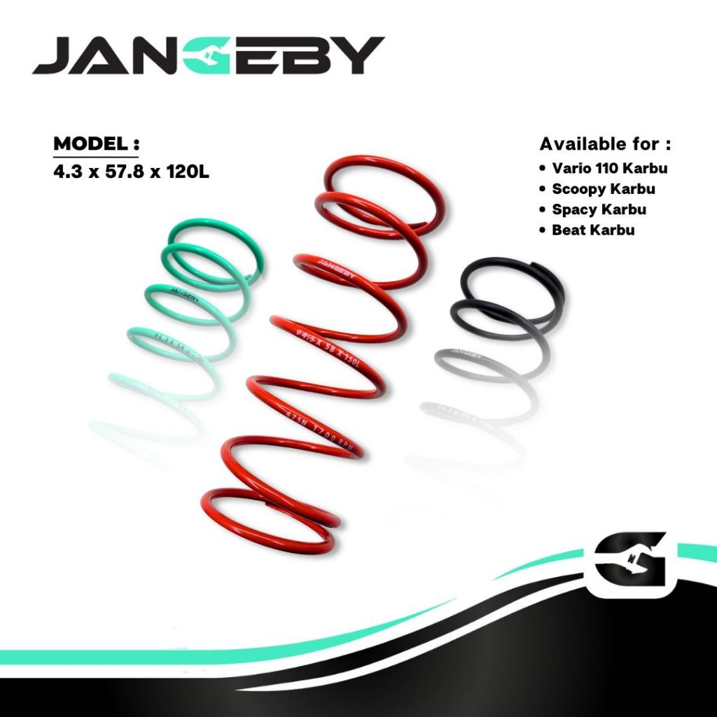 JANGGEBY PER CVT BEAT SCOOPY CARBON SPACY CARBON VARIO 110 คาร์บอน 1000RPM-1700RPM CVT SPRING