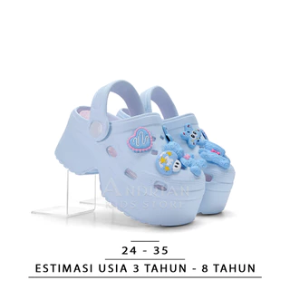 Qloud Walkerz - อุดตันแพลตฟอร์มสูงสําหรับเด็กผู้หญิง / รองเท้าแตะ Baim สําหรับเด็กสไตล์เกาหลี Super Soft 3-9 ปี Andrian kids Store