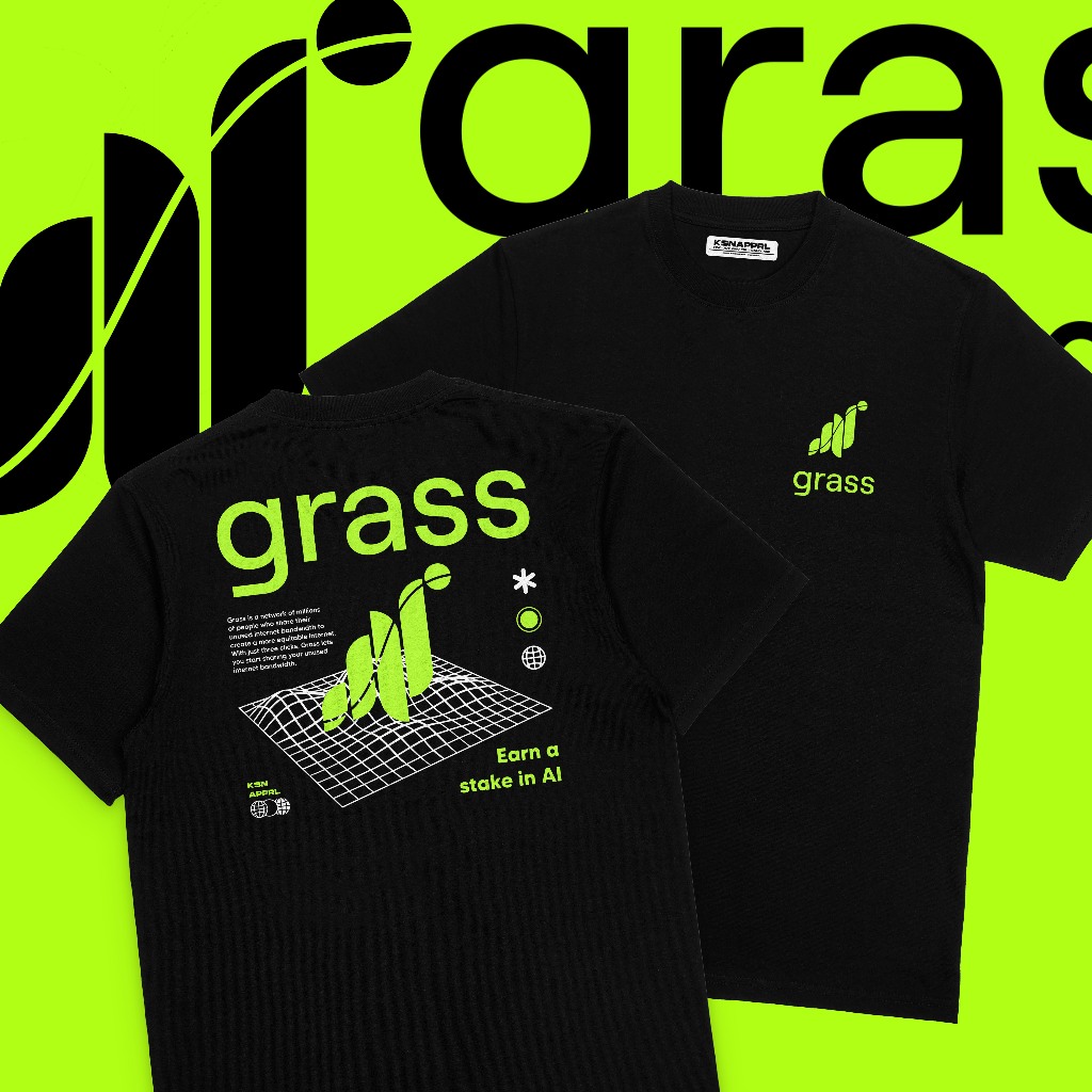 Crypto T-Shirt "Grass Streetwear" - Crypto Timothy Ronald/Bitcoin T-Shirt/ เสื้อยืดเครื่องแต่งกาย/Akadeti Crypto/ EXCHANGE