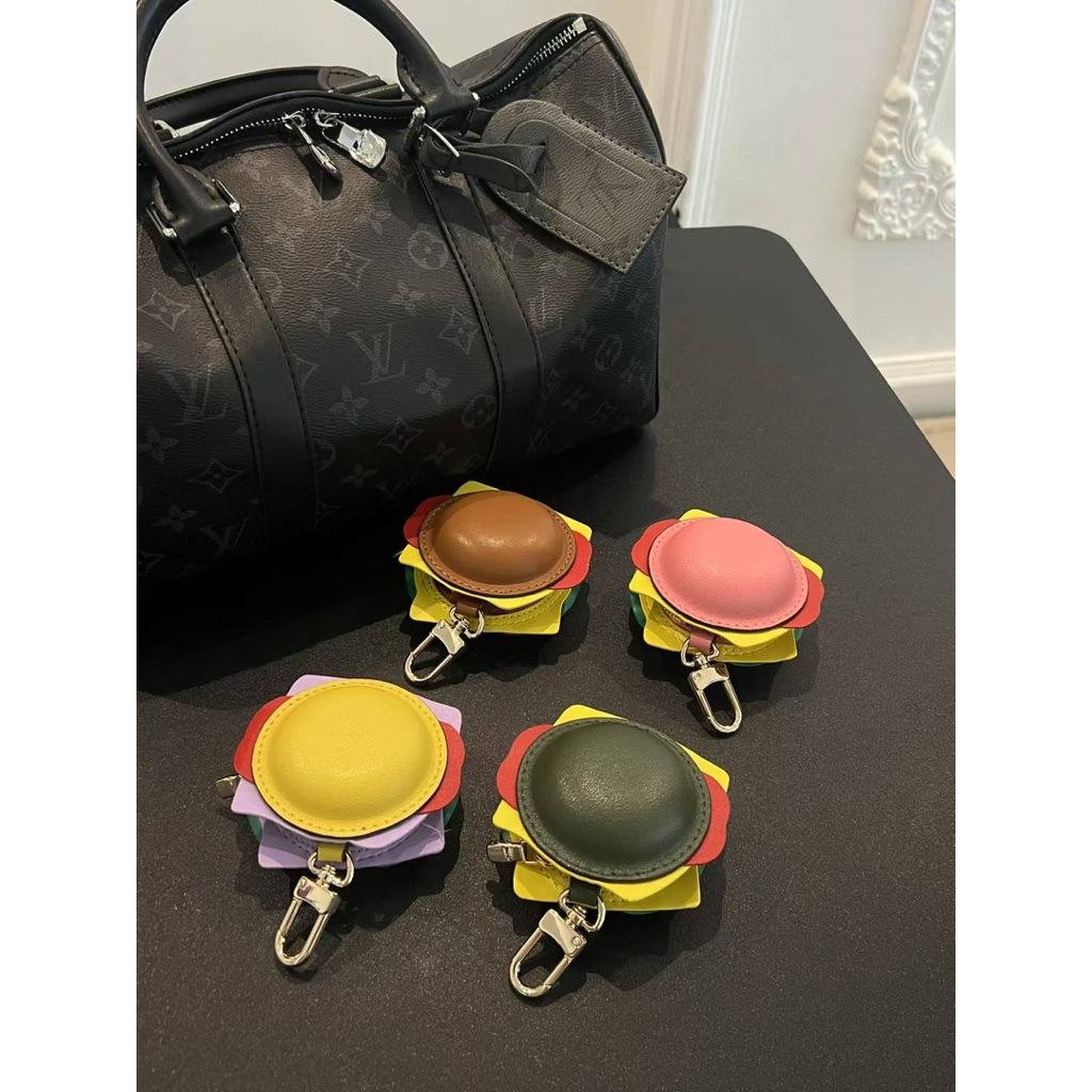 MONANA Burger Airpods Pouch Bag Charm กระเป๋าหนังแท้