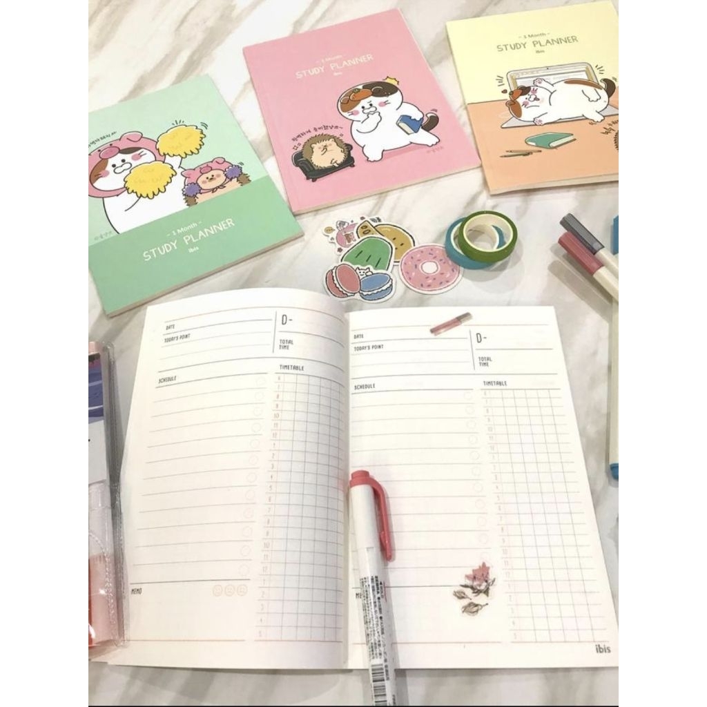 Planner Book แมวและเม่นน่ารัก