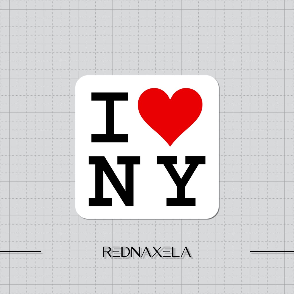 I Love NY สติกเกอร์ไวนิลสติกเกอร์กระเป๋าเดินทางกันน้ํากลางแจ้ง